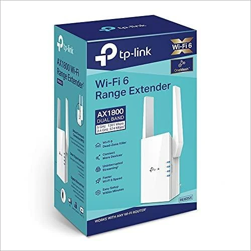 TP-LINK | Range Extender | RE605X | 802.11ax | Tinklelio atramos Nr. | 574+1201 Mbit/s | 10/100/1000 Mbit/s | Ethernet LAN (RJ-45) jungtys 1 | Nėra mobiliojo plačiajuosčio ryšio | MU-MiMO Nr. | Antenos tipas 2x išorinė