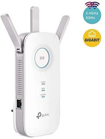 TP-LINK AC1750 dviejų juostų belaidis sieninis diapazono plėstuvas Qualcomm 1300Mbps esant 5GHz + 450Mbps esant 2,4Ghz 802.11ac/a/b/g/n