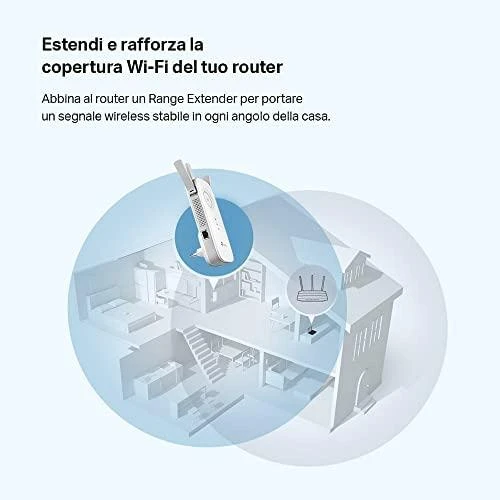 TP-LINK AC1750 dviejų juostų belaidis sieninis diapazono plėstuvas Qualcomm 1300Mbps esant 5GHz + 450Mbps esant 2,4Ghz 802.11ac/a/b/g/n