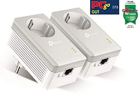 TP-LINK AV500+ maitinimo tinklo rinkinys su kintamosios srovės pralaidumu, 500 Mbps maitinimo tinklo greitis, 1 prievado greitasis Ethernet, „Homeplug AV“, „Žalias Powerline“, kištukas