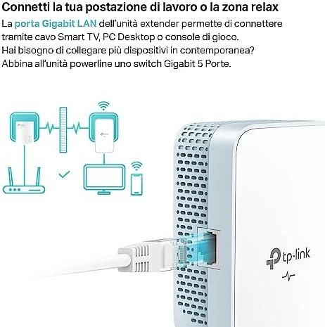 Maršrutizatorius TP-Link TL-WPA1000 KIT powerline AV1000 rinkinys su N300 WiFi ir Ethernet