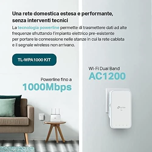 Maršrutizatorius TP-Link TL-WPA1000 KIT powerline AV1000 rinkinys su N300 WiFi ir Ethernet