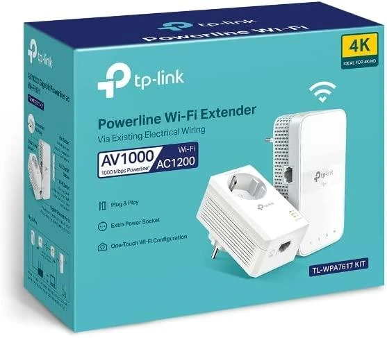 Maršrutizatorius TP-Link TL-WPA7619 KIT 1000 Mbit/ai Ethernet LAN jungtis „Wi-Fi“ Balta 2 vnt