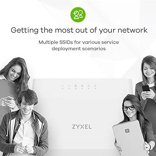 Maršrutizatorius ZYXEL WIFI 6 AX1800 VDSL2 IAD 5-PORT SUPER VECTORING GATEWAY (UPTO 35B) AND USB WITH EASY MESH SUPPORT (2Y WARRANTY)