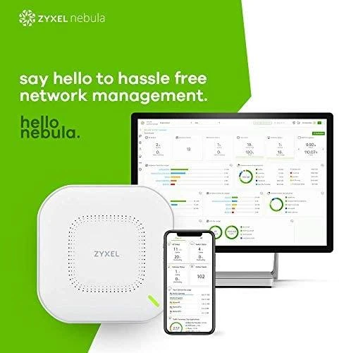 Maršrutizatorius ZYXEL NWA110 AX1800 2X2 MU-MIMO, POE+ (802.3AT), STANDALINIS / ŪKLAS DEBESIS TVARDOMAS, ĮSKAITANT MAITINIMO ADAPTERĮ