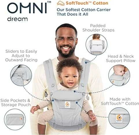 ERGOBABY nešioklė OMNI BREEZE, alyvuogių žalios spalvos, BCZ360POLIVE