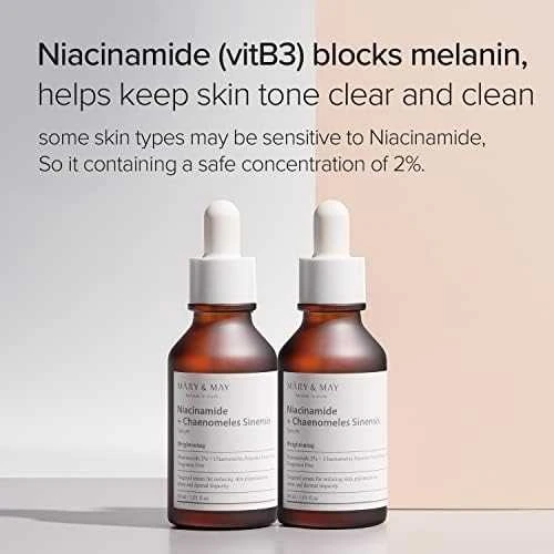 Mary&May Niacinamide + Chaenomeles Sinensis Serum šviesinantis ir normalizuojantis serumas, 30 ml