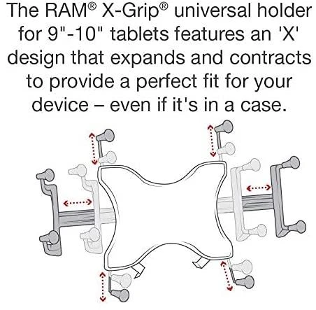 Amazon Ram Mounts RAM X-GRIP UNIVERSAL 10" Planšetinio kompiuterio dėklas