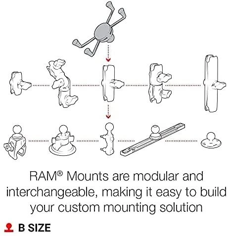 Ram Mounts Tvirtina RAM X-GRIP UNIVERSALUS 5" PHABLETS W 1" BALL