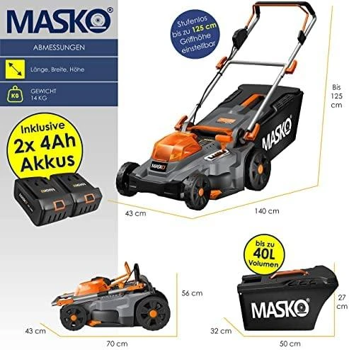 Akumuliatorinės vejapjovės RM 36-18 LTX BL 36, korpusas, Metabo