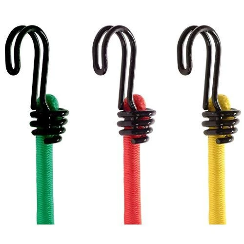 Master Lock Masterlock 10 tvirtinimo gumų komplektas su kabliukais, 2x25 + 2x45 + 2x60+ 2x80 + 2x100, įvairių spalvų