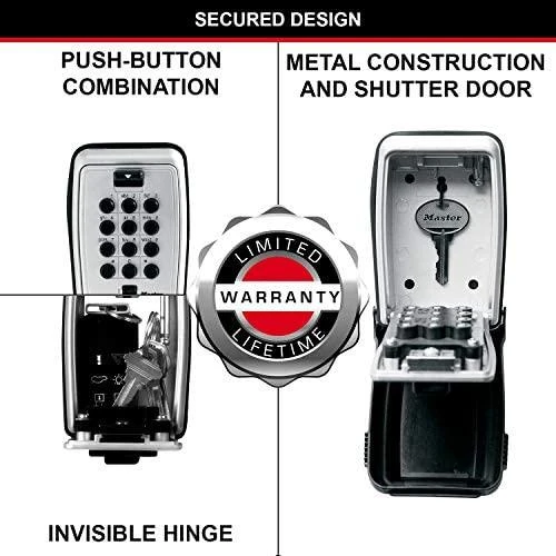 Master Lock Raktų dėžutė su kodine mygtukine 12 skaitmenų spyna 5423EURD