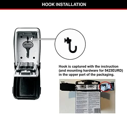 Master Lock Raktų dėžutė su kodine mygtukine 12 skaitmenų spyna 5423EURD