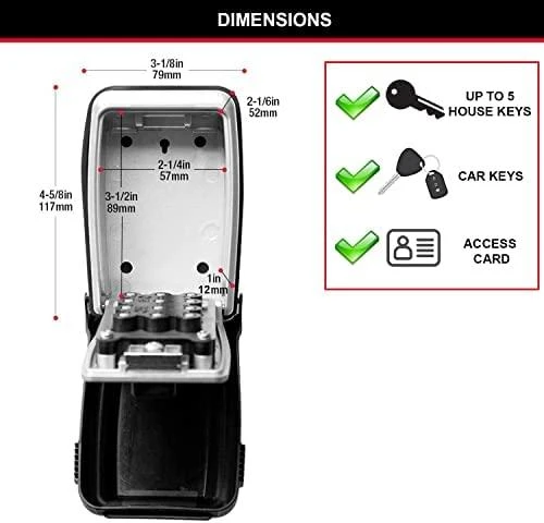 Master Lock Raktų dėžutė su kodine mygtukine 12 skaitmenų spyna 5423EURD