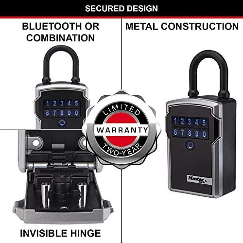 Master Lock Pagrindinis užrakto raktas, saugus „Bluetooth“ su pakabu 5440EURD