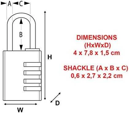 Master Lock Combination Lock 40mm aliuminio korpusas 7640EURD