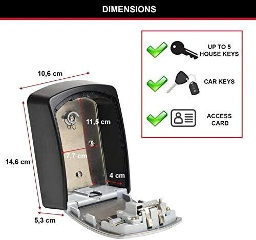 Master Lock Didelis seifas raktams 5403EURD