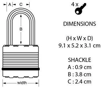 Master Lock Spynelė MasterLock M5EURDLF; 52 mm