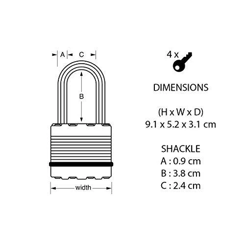 Master Lock Spynelė MasterLock M5EURDLF; 52 mm