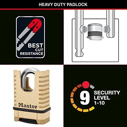 „Master Lock Excell“ pakabinama spyna su apvadu M1177EURDCC