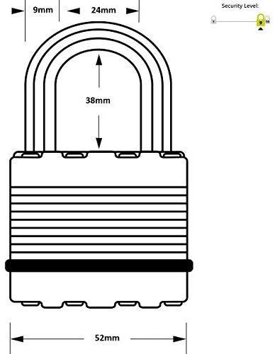 Master Lock Spynelė MasterLock M5EURDLF; 52 mm