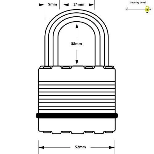 Master Lock Spynelė MasterLock M5EURDLF; 52 mm