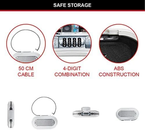 Nešiojamas seifas su apsauginiu laidu Master Lock 5900EURDWHT Balta ABS 700 ml 6 x 12,9 x 24 cm