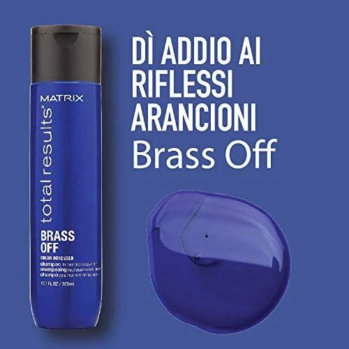 Šviesių plaukų šampūnas Matrix Brass Off Mėlyna Šampūnas 300ml