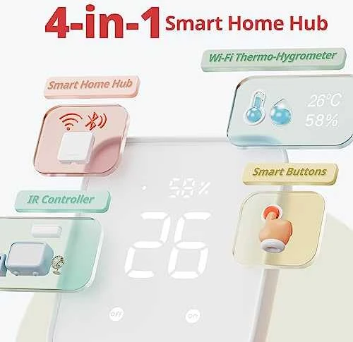 Matter Smart nuotolinio valdymo pultas SwitchBot Hub 2 WiFi HomeKit BLE IR