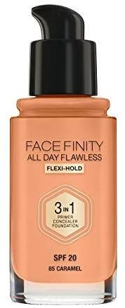 „Max Factor Face Finity All Day Flawless Kreminis“ makiažo pagrindas, 85 karamelės SPF 20, 30 ml
