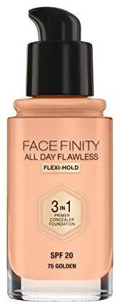 "Max Factor Facefinity 3 in 1" maskuoklis ir makiažo pagrindas Spf20 75 Golden 30ml