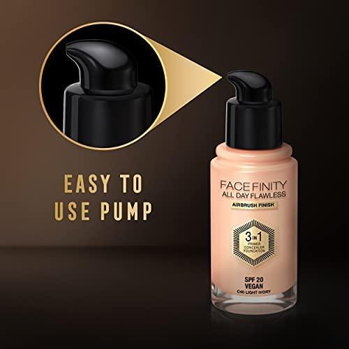 Max Factor Facefinity All Day Flawless Flexi-Hold 3in1 gruntas Maskuoklis Foundation SPF20 40, 30 ml