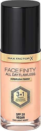 Max Factor Facefinity All Day Flawless Flexi-Hold 3in1 gruntas Maskuoklis Foundation SPF20 40, 30 ml