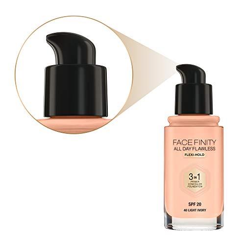 Max Factor Facefinity All Day Flawless Flexi-Hold 3in1 gruntas Maskuoklis Foundation SPF20 40, 30 ml