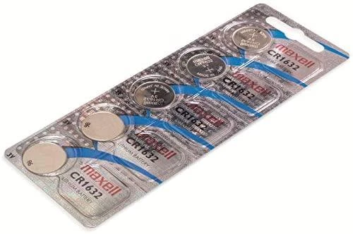 Maxell CR1632 3V ličio monetinės baterijos, rinkinys 5 vnt.