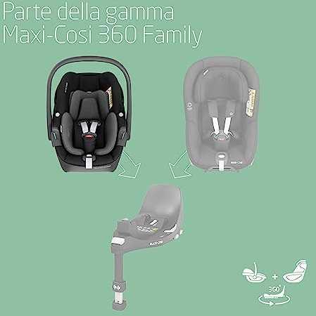 MAXI COSI automobilinė kėdutė PEBBLE 360, juoda, 8044672110