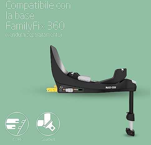 MAXI COSI automobilinė kėdutė PEBBLE 360, juoda, 8044672110
