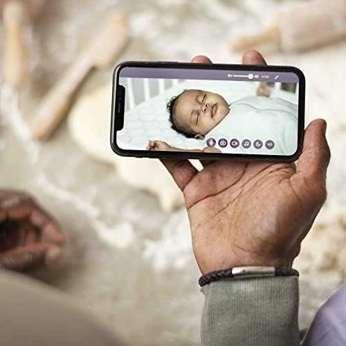 Maxi-Cosi See – internetinė kamera, WiFi HD kūdikių monitorius | Baltas mediena