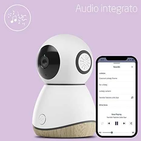 Maxi-Cosi See – internetinė kamera, WiFi HD kūdikių monitorius | Baltas mediena