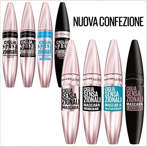 Maybelline Lash Sensational vandeniui atsparus blakstienų tušas su elastomeriniu dvipusiu lenktu šepetėliu 9,5ml