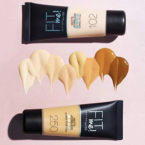 Maybelline Fit Me Matte & Poreless 102 Fair Ivory Vamzdelis Skystis 30 ml