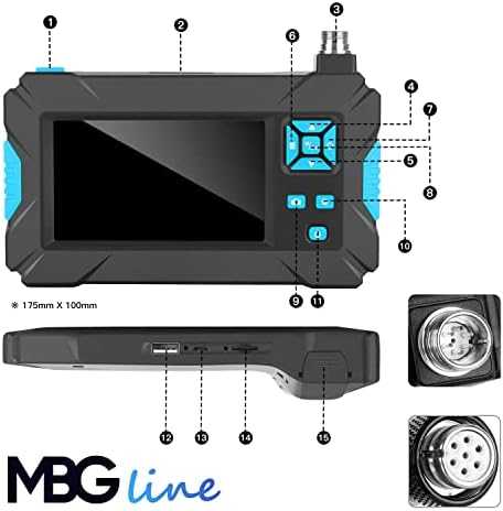MBG Line DUO apžiūros kamera (endoskopas) 10M 9LED 2xFull HD