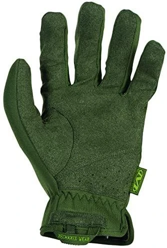 Mechanix Wear Pirštinės Mechanix FastFit® Olive Drab, žalios XXL dydis. Rauktas rankogalis, dirbtinė oda, TrekDry®