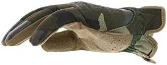 Mechanix Wear Pirštinės MECHANIX FastFit® Woodland Camo, M dydis. Rauktas rankogalis, 0.6 mm dirbtinė oda, TrekDry®, touchscreen technologija