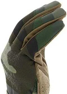 Mechanix Wear Pirštinės MECHANIX FastFit® Woodland Camo, M dydis. Rauktas rankogalis, 0.6 mm dirbtinė oda, TrekDry®, touchscreen technologija