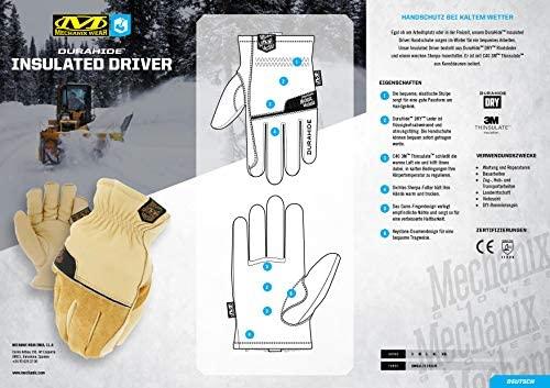 Mechanix Wear Žieminės pirštinės Mechanix Durahide™ Insulated Driver, dydis XL