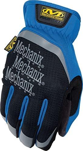 Mechanix Wear Pirštinės Mechanix FastFit® XL dydis. Mėlynos. Rauktas rankogalis, dirbtinė oda, TrekDry®