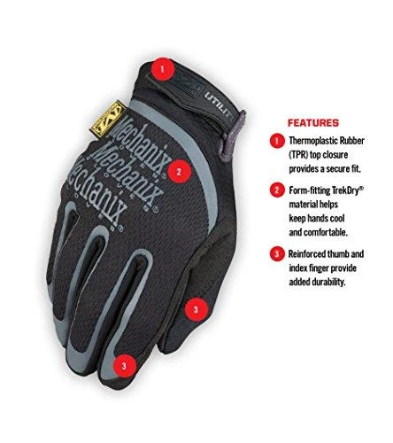 Mechanix Wear Pirštinės Mechanix UTILITY XXL dydis. Velcro, dirbtinė oda, TrekDry®