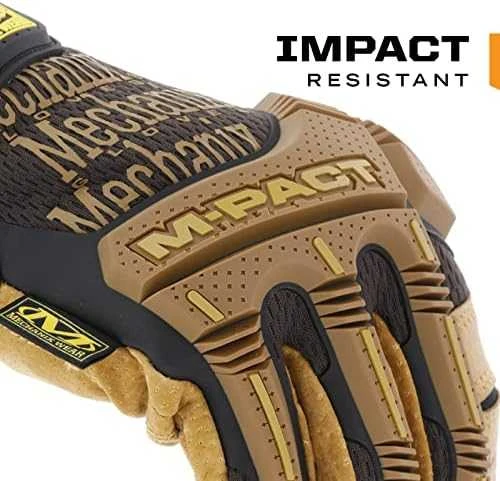 Mechanix Wear Pirštinės Mechanix Durahide™ M-Pact® S dydis. Velcro, TrekDry®, dirbtinė oda 4X, delno, krumplių, Armortex®, pirštų apsauga, D30® apsauga nuo vibracijos