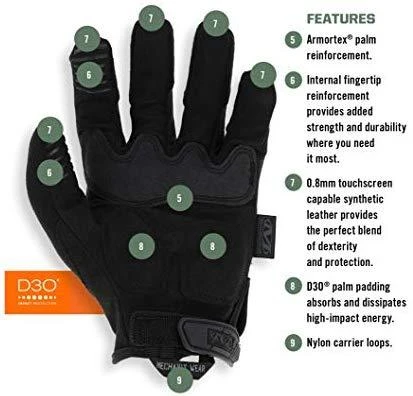 Mechanix Wear Pirštinės Mechanix M-Pact® Covert juodos L dydis. Velcro, TrekDry®, dirbtinė oda, delno, krumplių, Armortex®, pirštų apsauga, D30® apsauga nuo vibracijos